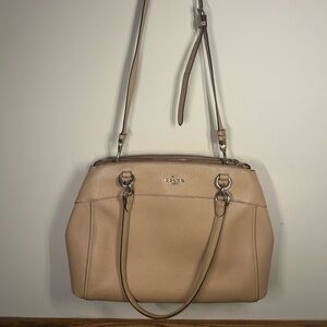 Coach Beige Leather Shoulder Bag
